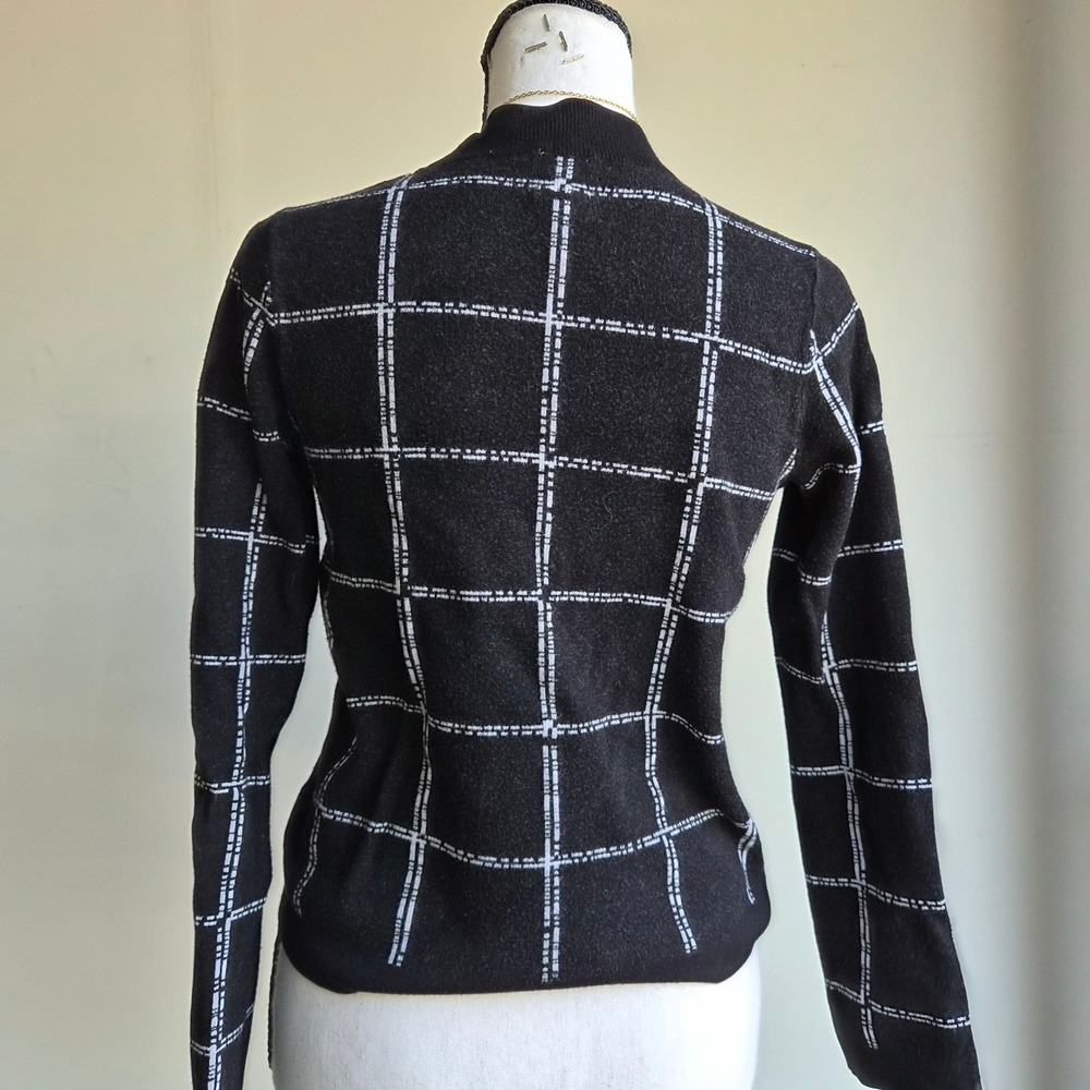 H&M Mock Neck Sweater Women XS Dark Academia Preppy Whimsigoth Grunge Minimalist - Picture 2 of 6